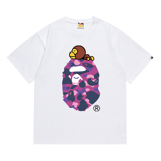 BAPE FW22 Color Camo Milo On Big Ape Tee