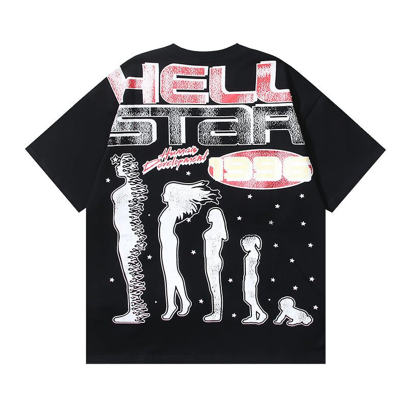 Hellstar Human Development Graphic T-Shirt Black