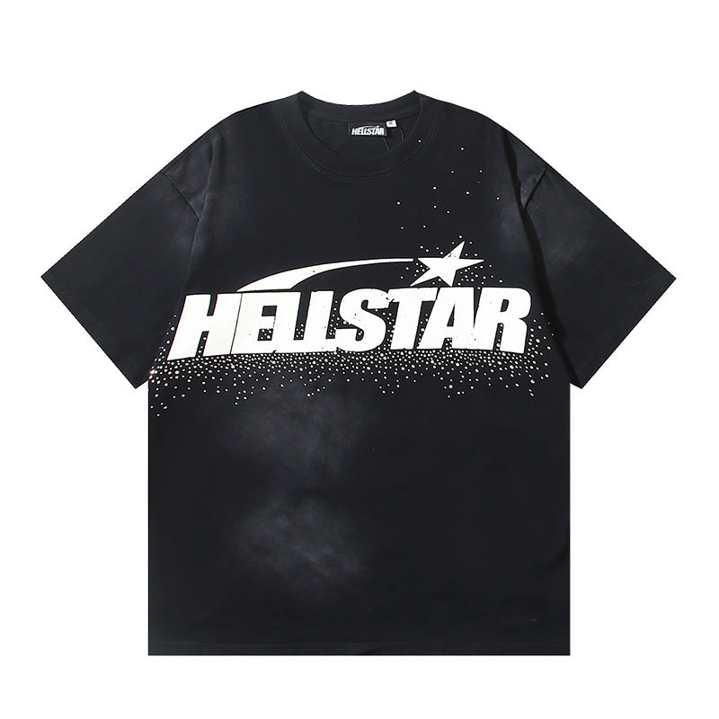 Hellstar Classic Black Tee with White Logo Detail