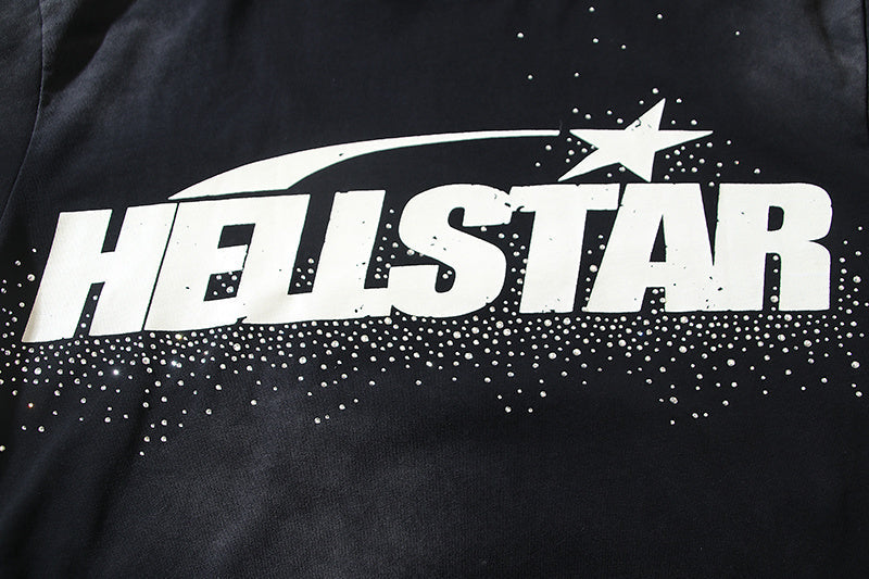 Hellstar Classic Black Tee with White Logo Detail