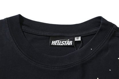 Hellstar Classic Black Tee with White Logo Detail
